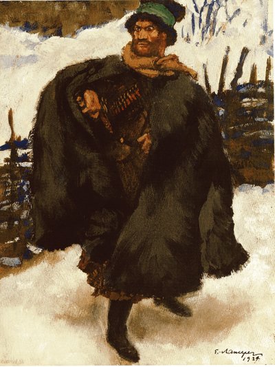 Illustrasjon til romanen Hadji Murad av Leo Tolstoy, 1924 av Lanceray