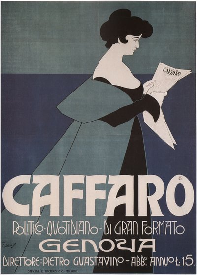 Avisen Caffaro Genoa, 1901 av Laskowski