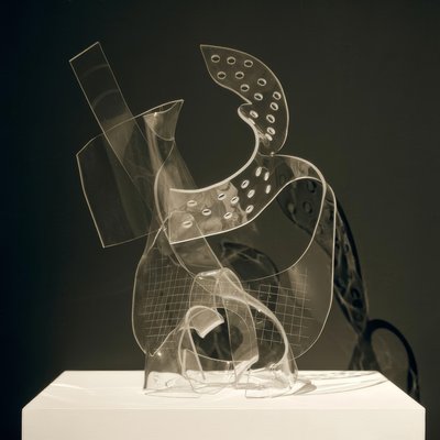 L.Moholy-Nagy, Spirale / Plexiglass Skulptur (Replika) av Laszlo Moholy Nagy