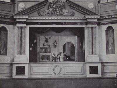 Marionette Theatre, Eton (s/hvitt bilde) av Laszlo Moholy-Nagy
