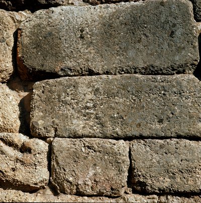 Murer nær Lions Gate: stedet for den gamle byen Mykenes, på Peloponnes (1500-1100 f.Kr.) Hellas av Late Helladic Period Mycenaean