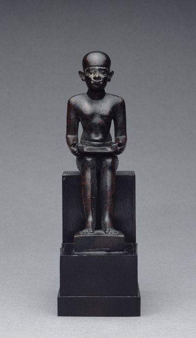 Figur av Imhotep (ca. 2635-2595 f.Kr.) Sen periode (bronse) av Late Period Egyptian