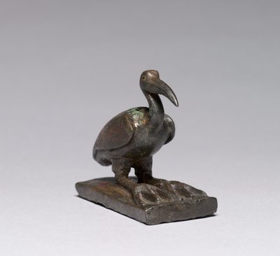 Ibis, 664-30 f.Kr. (bronse, solid støpt, med gullrike innlegg) av Late Period Egyptian