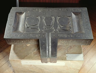Votivtabell over Hor-ir-aa, Saite (basalt) av Late Period Egyptian