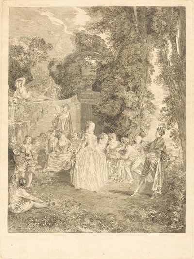 Venetianske retter av Laurent Cars after Antoine Watteau