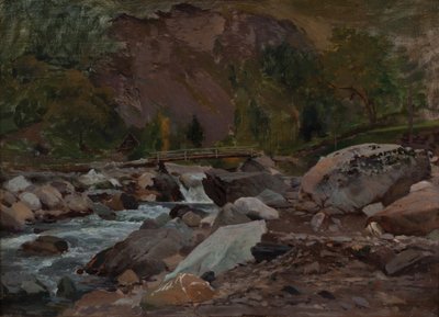 Breda-strømmen på et sted kalt "The End of the World" (Olje på lerret) av Laurent Guétal