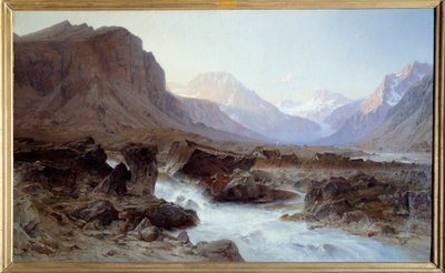 La Berarde i Oisans. Maleri av Laurent Guétal (1841-1892) av Laurent Guétal