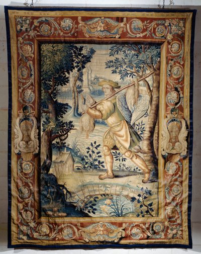 Spillbærer, billedvev fra serien Hunts of Francis I av Laurent Guyot