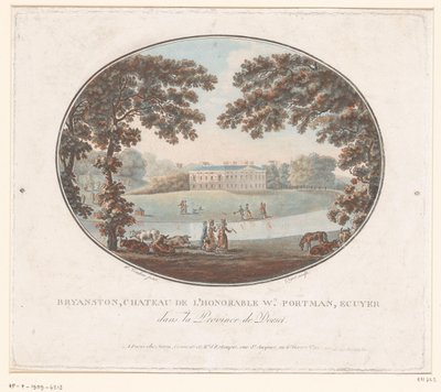 Utsikt over Sir William Portmans landsted på Bryanston Bryanston, Chateau de l