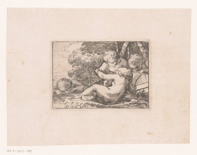 Bacchanal med full putti av Laurent de La Hire
