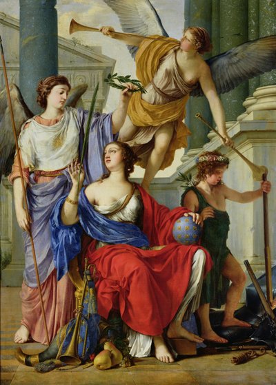 Allegori om regenten til Anne av Østerrike (1601-66) 1648 av Laurent de la Hyre