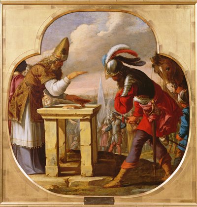 Møtet mellom Abraham og Melkisedek, ca. 1630 (olje på kobber) av Laurent de la Hyre