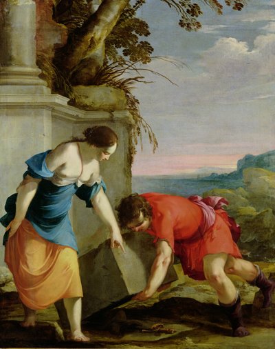 Theseus finner sin fars sverd, 1634 av Laurent de la Hyre
