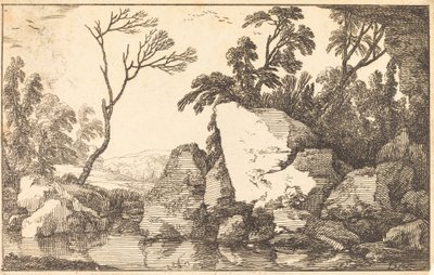 En steinete dam av Laurent de la Hyre