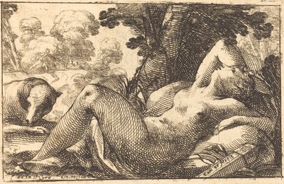 Diana liggende av Laurent de la Hyre