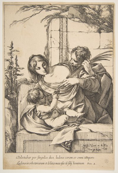 Hellig familie med palme, 1639. av Laurent de la Hyre