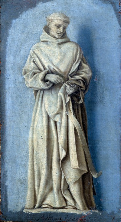 Saint Etienne de Grammont holder en ring i høyre hånd Camaieu-maleri på lerret av Laurent de La Hyre (1606-1656) 1600-tallets søn. 0,35 x 0,19 m Paris. Museet Louvre av Laurent de la Hyre