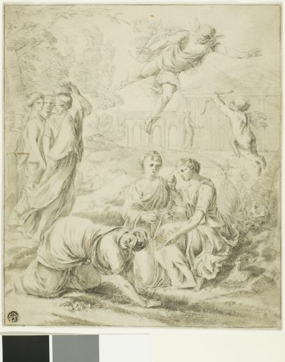 Studie for Mercury and Herse av Laurent de la Hyre