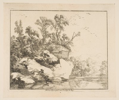 The Covered Rocks, 1640. av Laurent de la Hyre