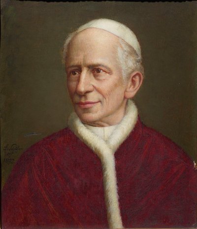 Portrett av paven Leo XIII 1810-1903, 1892. av Laurenz Schäfer