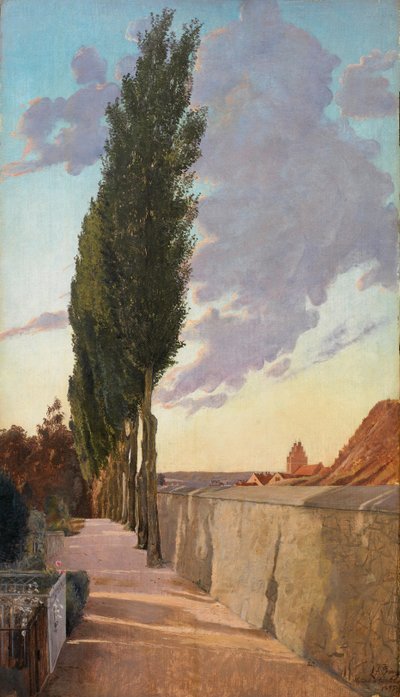 Landskap med poppel. Septemberkveld, 1895. av Laurits Andersen Ring