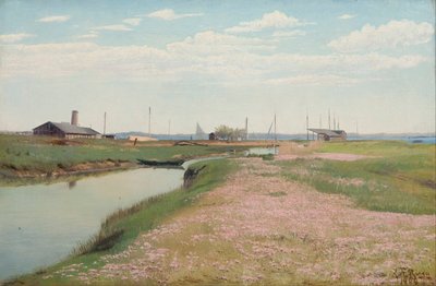 Elva og havnen ved Frederiksværk av Laurits Andersen Ring