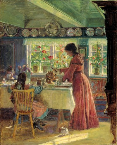 skjenker morgenkaffen av Laurits Regner Tuxen