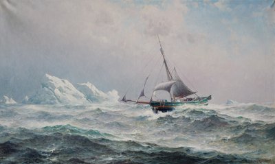 Skipet Gjoa i Nordvestpassasjen av Lauritz Haaland