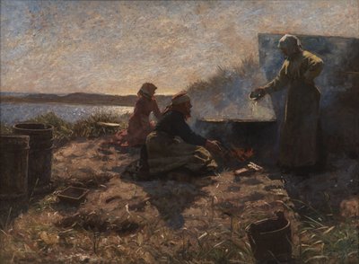Kokende togolje på Nymindegab, Jylland av Laurits Regner Tuxen