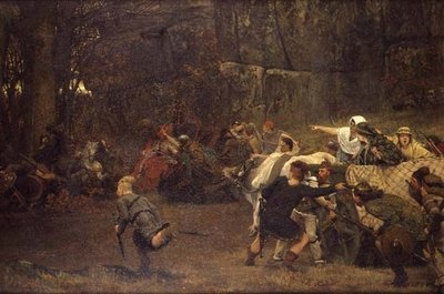 Gunthram Bose og døtrene hans, 572 e.Kr av Lawrence Alma Tadema
