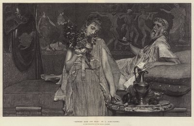 Between Hope and Fear, i utstillingen til Royal Academy av Lawrence Alma Tadema
