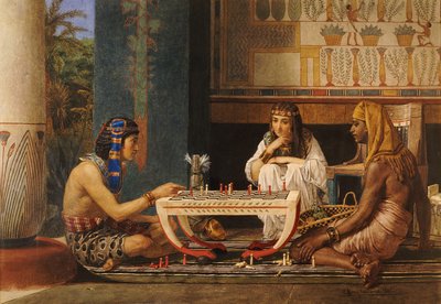 Egyptiske sjakkspillere, 1868 av Lawrence Alma Tadema