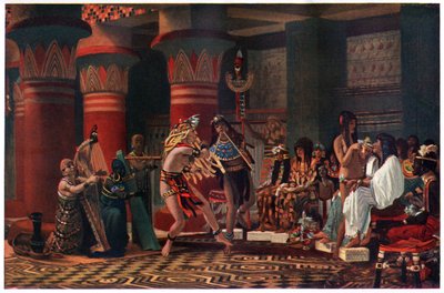 Tidsfordriv i det gamle Egypt for tre tusen år siden, illustrasjon fra 