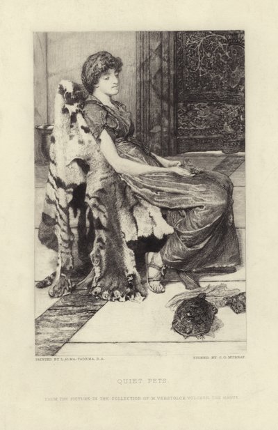 Stille kjæledyr av Lawrence Alma Tadema