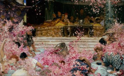 Studie for The Roses of Heliogabalus, ca. 1888 (olje på lerret) av Lawrence Alma Tadema