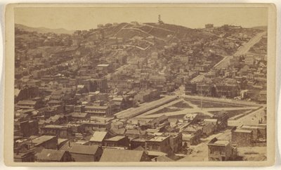 Russian Hill fra Telegraph Hill, San Francisco. av Lawrence and Houseworth