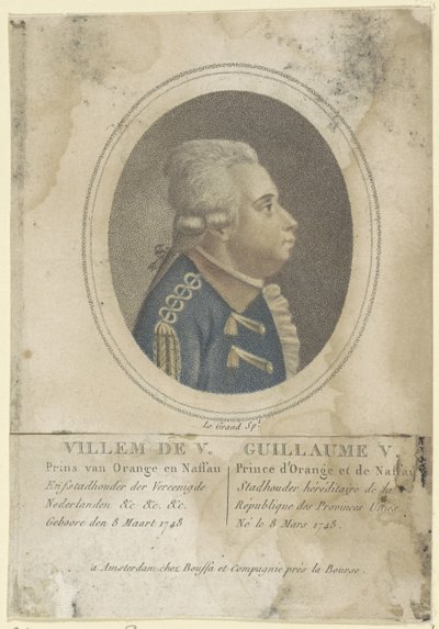 Portrett av William V, Prince of Orange-Nassau av Le Grand