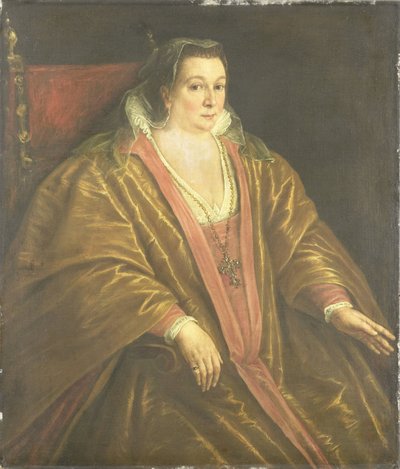 Portrett av en kvinne, sannsynligvis Morosina Morosini, kone til Marino Grimani, dogen av Venezia av Leandro Bassano (workshop of)