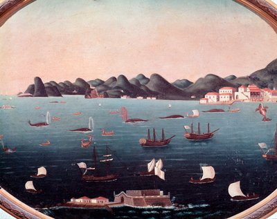 Hvalfangst i Guanabarabukta i Brasil Akvarell av Leandro Joaquim (1738-1798) Rio de Janeiro fra 1700-tallet, National Historic Museum av Leandro Joachim