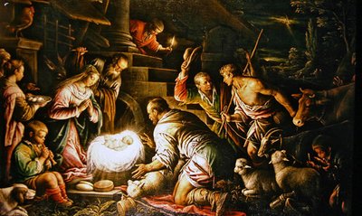 Tilbedelse (olje på lerret) av Leandro da Ponte Bassano