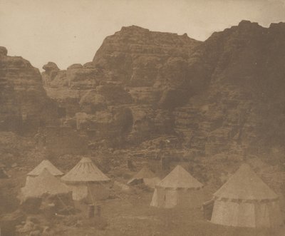 Ekspedisjonsleir, Petra, 1852. av Leavitt Hunt.