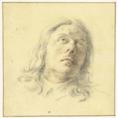 Manns hode, ser opp av Leendert van der Cooghen