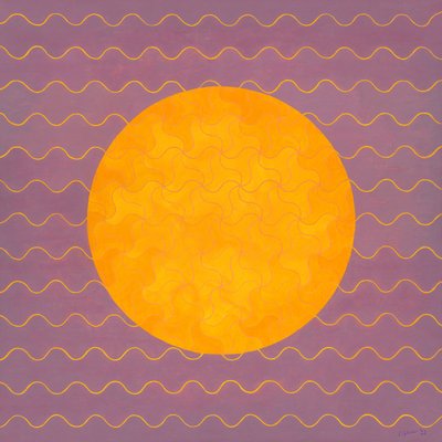 Summer Sunrise, 2022 (akryl på lerret) av Leigh Glover