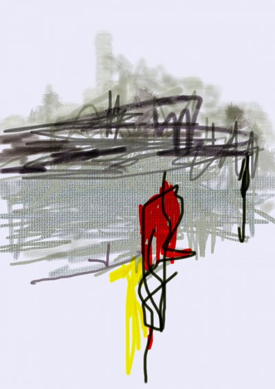 Rødfigur-inspirert urban abstrakt kunst av Lembayung senja studio [Vintage Poster]