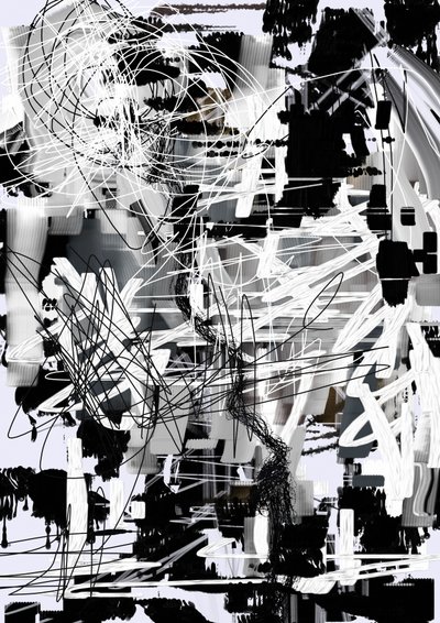 Urban Chaos – Sammendrag av Lembayung senja studio [Vintage Poster]