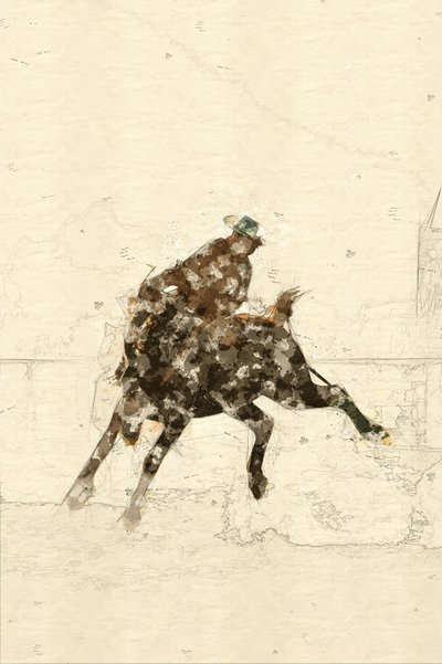 Western-broncorytter av Lembayung senja studio [Vintage Poster]