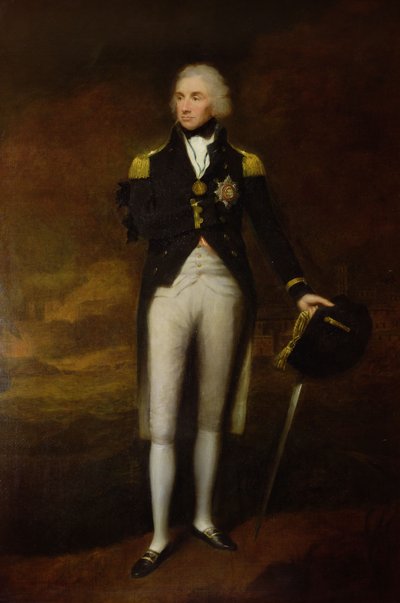 Portrett av admiral Viscount Nelson (1758-1805) (olje på lerret) av Lemuel Francis Abbott