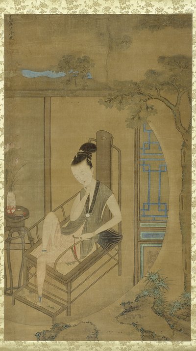 Woman Fantasizing, Qing-dynastiet, Kangxi-perioden, ca. 1700-22 av Leng Mei