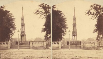 Gruppe på 8 tidlige stereografiske visninger av britiske monumenter, minnesmerker og graver, 1850-1910-tallet av Lennie