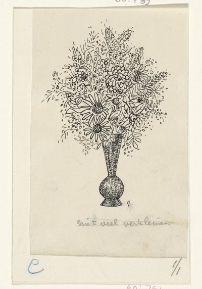blomstervase av Leo Gestel (signed by artist)